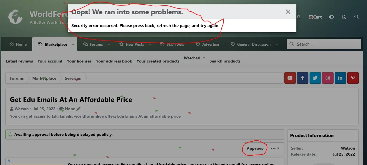 worldforum shop approval error.webp